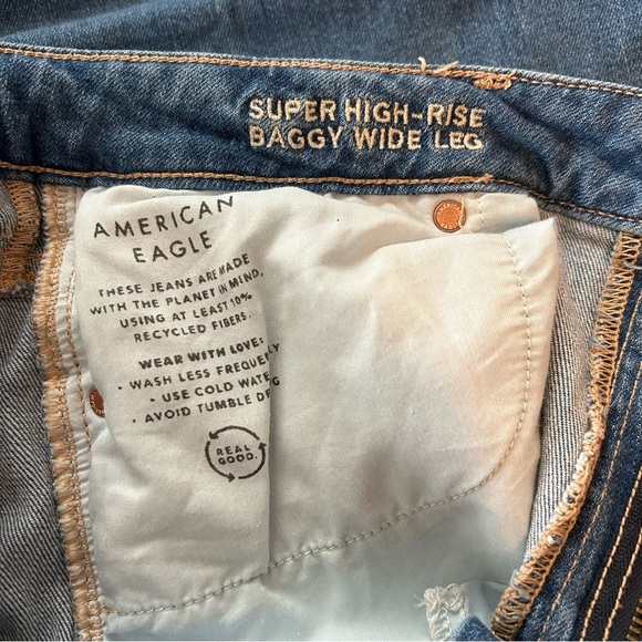 American Eagle Outfitters Blue Flare & Wide Leg Jeans - Picture 10 of 10
